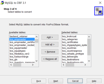 MySQL to DBF screenshot 4