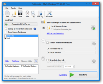 MySQLBackupFTP screenshot