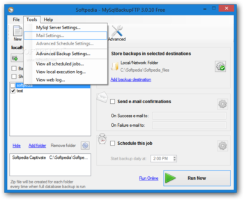 MySQLBackupFTP screenshot 2