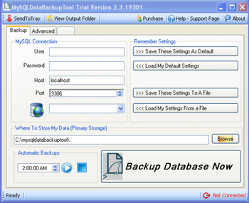 MySQLDataBackupTool screenshot