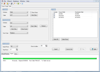 MysqlToDB2 screenshot