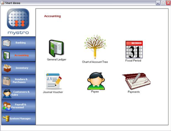 Mystro Accounting screenshot