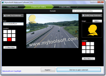 Mytoolsoft Watermark Software screenshot
