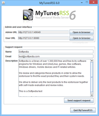 MyTunesRSS screenshot