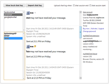 myWebChat screenshot