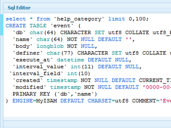 MyWebSql screenshot