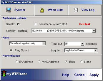 myWIFIzone WIFI Internet Access Blocker screenshot
