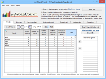 myWordCount screenshot