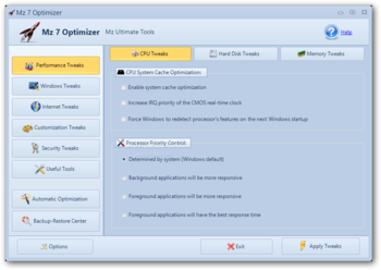 Mz 7 Optimizer screenshot