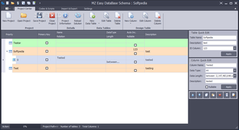 MZ Easy DataBase Schema screenshot