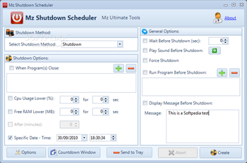 Mz Shutdown Scheduler screenshot