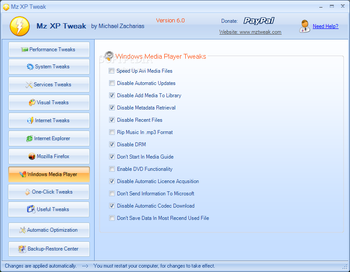 Mz XP Tweak (formerly Mz Ultimate Tweaker) screenshot 13