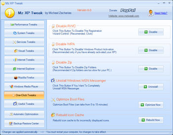 Mz XP Tweak (formerly Mz Ultimate Tweaker) screenshot 14