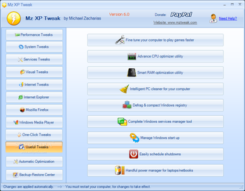 Mz XP Tweak (formerly Mz Ultimate Tweaker) screenshot 15