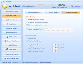 Mz XP Tweak (formerly Mz Ultimate Tweaker) screenshot 5