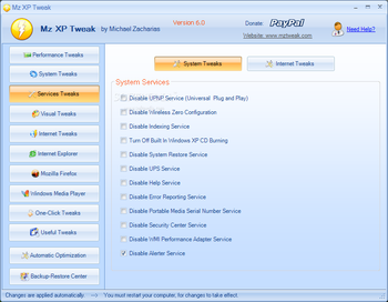 Mz XP Tweak (formerly Mz Ultimate Tweaker) screenshot 6