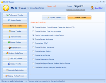 Mz XP Tweak (formerly Mz Ultimate Tweaker) screenshot 7