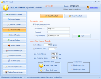 Mz XP Tweak (formerly Mz Ultimate Tweaker) screenshot 8