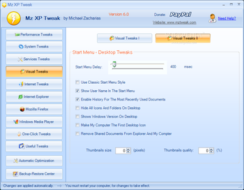 Mz XP Tweak (formerly Mz Ultimate Tweaker) screenshot 9