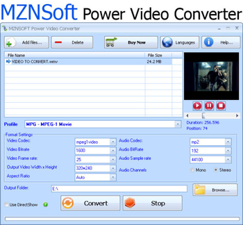 MZNSOFT Power Video Converter screenshot 2