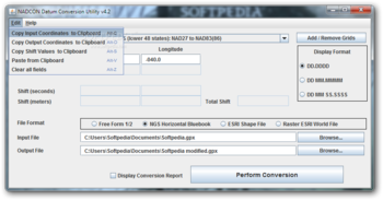 NADCON Datum Conversion Utility screenshot 2