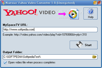 Naevius Yahoo Video Converter screenshot