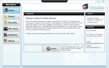 Najwa A4 Windows Manager screenshot