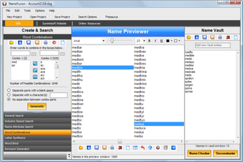 NameFusion screenshot