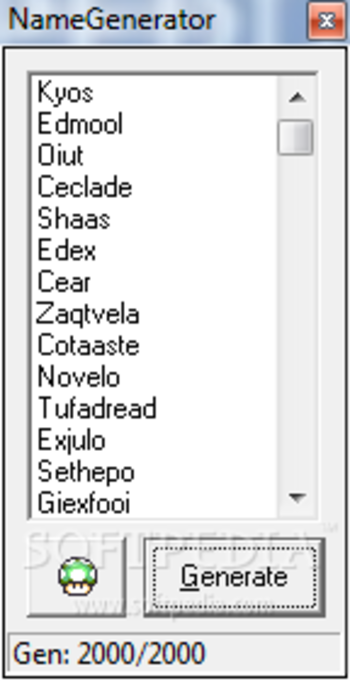 NameGenerator screenshot