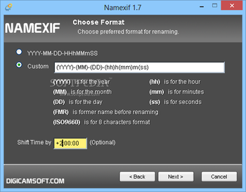 Namexif screenshot 2