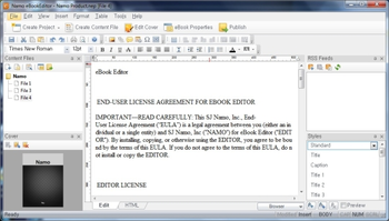 Namo eBook Editor screenshot