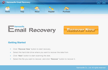 Namosofts Email Recovery screenshot