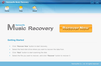 Namosofts Music Recovery screenshot