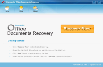 Namosofts Office Documents Recovery screenshot