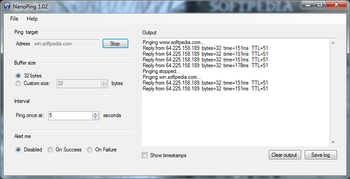 NanoPing screenshot