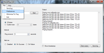 NanoPing screenshot 2