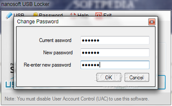 nanosoft USB Locker screenshot 2