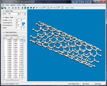 Nanotube Modeler screenshot