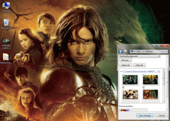 Narnia Prince Caspian Windows 7 Theme screenshot