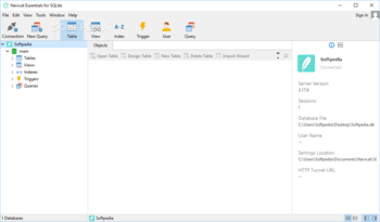 Navicat Essentials for SQLite screenshot
