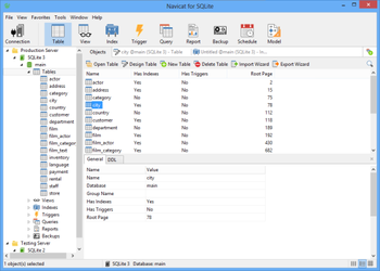 Navicat Essentials for SQLite  screenshot