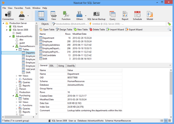 Navicat for SQL Server  screenshot