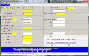 Navigation Calculation Assistant screenshot