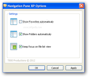 Navigation Pane XP screenshot
