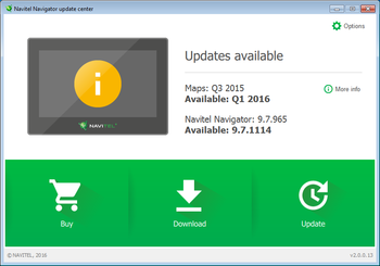 Navitel Navigator update center screenshot 2