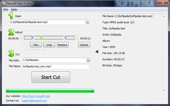 Ncesoft Mp3 Cutter screenshot