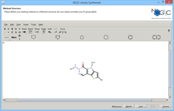 NCGC Library Synthesizer screenshot 2
