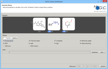 NCGC Library Synthesizer screenshot 5
