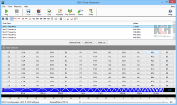 NCH Tone Generator screenshot