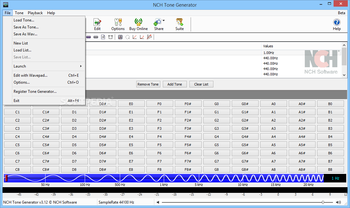 NCH Tone Generator screenshot 2